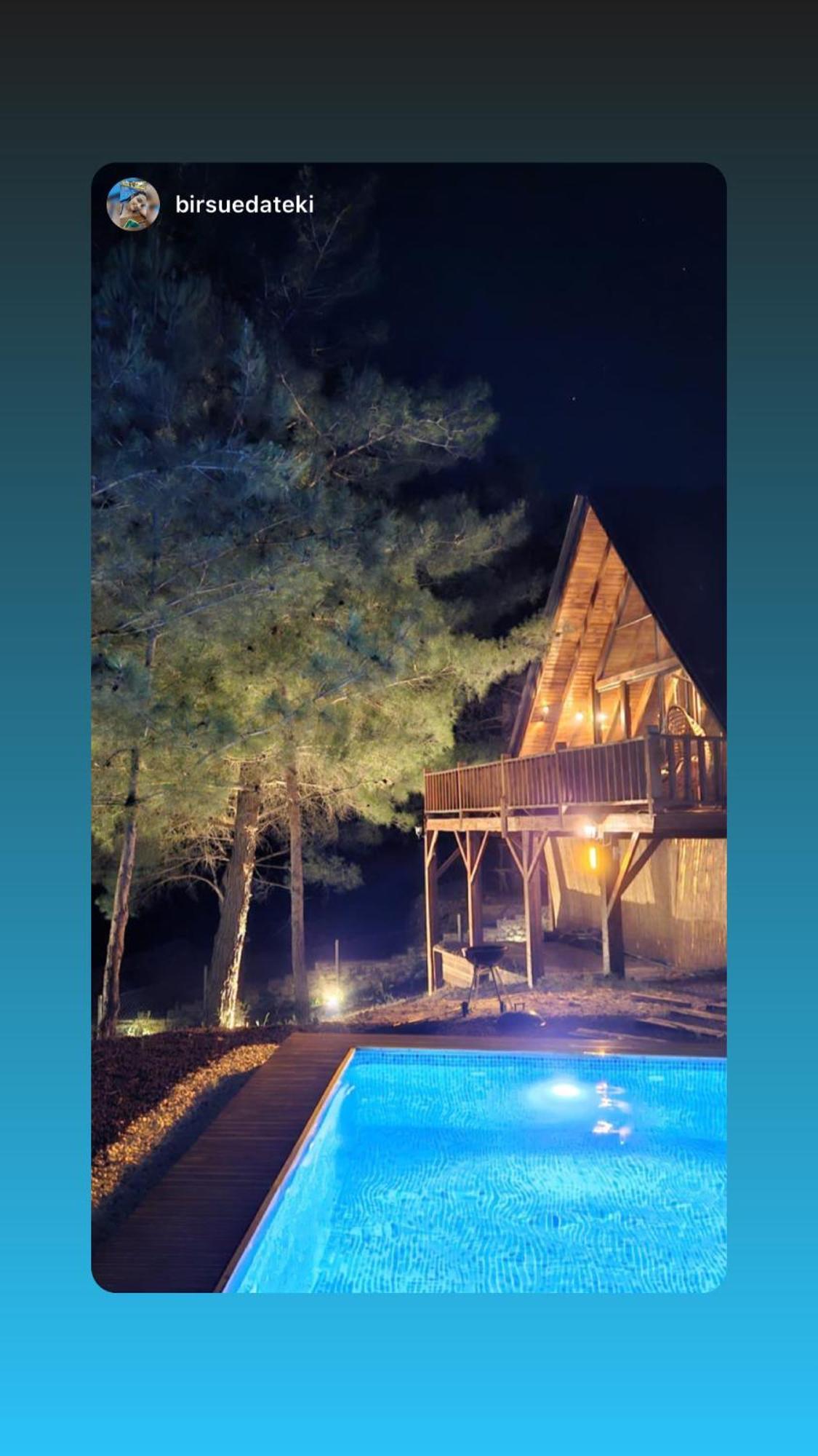Panurlawoodenhouse Oezel Havuz& Sauna Mavi Exterior foto